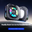 New Ice-Cooling Semiconductor Phone Cooler Magnetic Clip-on Cooling Fan with Digital Temperature Display for Gaming Phones