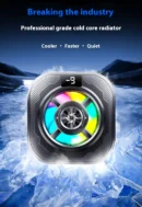 New Ice-Cooling Semiconductor Phone Cooler Magnetic Clip-on Cooling Fan with Digital Temperature Display for Gaming Phones