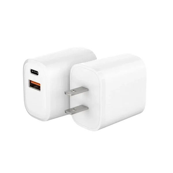 CE Certificate US EU Plug Portable 20W Wholesale Quick Charger for iphone Double Output PD3.0 Type C+A Usb-C Charger