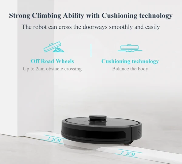 ABIR X8 Robot Vacuum Cleaner ,Laser System, Multiple Floors Maps, Zone Cleaning,Restricted Area Setting for Home Carpet Cleaning - Image 31
