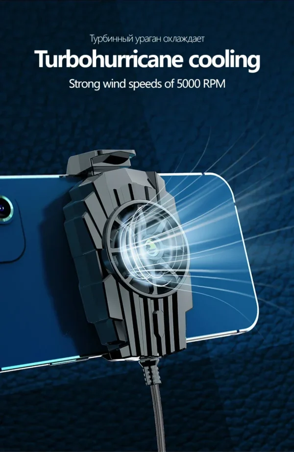 New Mini Cooling Fans For Mobile Phone Silent Cooler Cell Phone Gaming Radiator Game Cooler Portable Cooling Fan - Image 9