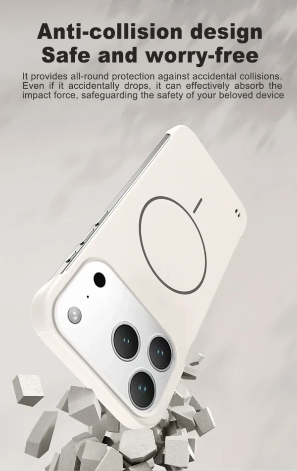 Frameless Solid Color Magnetic Case For iPhone 17 Air 16 15 14 13 12 11 Pro Max Plus 16E For Magsafe Hard PC Matte Back Cover - Image 16