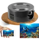 Mini Projector Portable 1080p Small Home Movie Projector Same Screen Function Optical Lens Built in Speaker for Phone