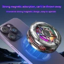 K20 Universal Portable Magnetic Semiconductor Phone Cooler with Digital Display RGB Lights Powerful Cooling Fan for Gaming