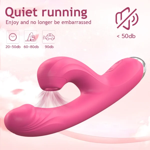 Rabbit Powerful Suction Cup G-Spot Vibrator Women's Clitoral Vaginal Stimulator Anal Plug Dildo Sex Toy Women's Adult Products - Image 5