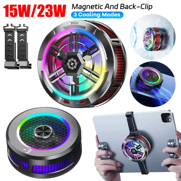Magnetic Mobile Phone Cooler Strong Cooling Mobile Phone Radiator Universal Semiconductor Tablet Radiator Gaming Cooler for iPad