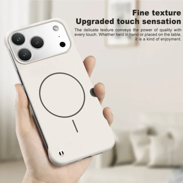 Frameless Solid Color Magnetic Case For iPhone 17 Air 16 15 14 13 12 11 Pro Max Plus 16E For Magsafe Hard PC Matte Back Cover - Image 6