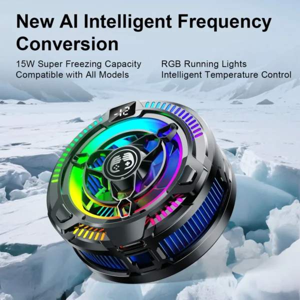 Portable Mobile Phone Cooler 3 Modes Cooling Fan Gaming Accessories For IPhone/Android/iPad Gaming Live Broadcast Permanent - Image 2