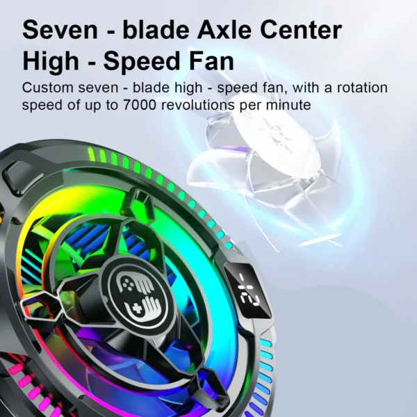 Portable Mobile Phone Cooler 3 Modes Cooling Fan Gaming Accessories For IPhone/Android/iPad Gaming Live Broadcast Permanent - Image 3