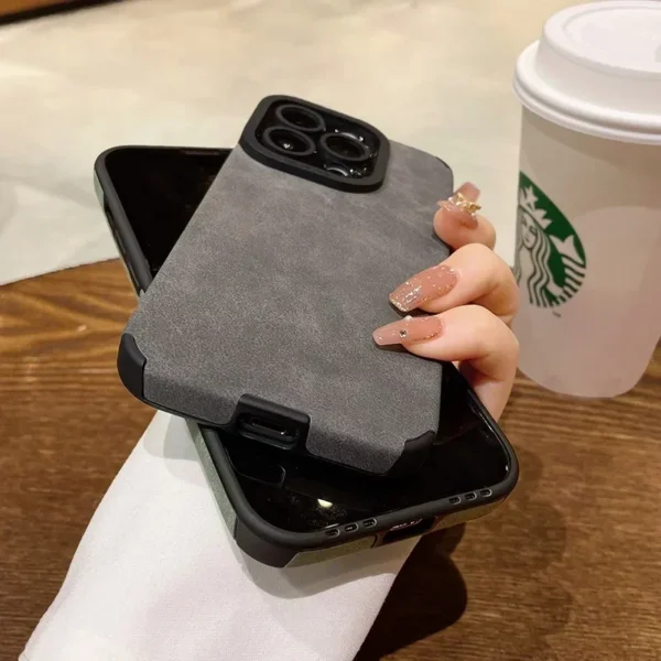 Fashion Phone Case For iPhone 16 15 14 13 12 11 Pro Max 16 Plus Fur Leather Full Lens Protection Cases Cover - Image 5