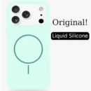 Original Liquid Silicone for Magsafe Case for iPhone 17 Air 16 15 14 13 12 Pro Max Plus 17Pro Magnetic Soft Bright Candy Cover