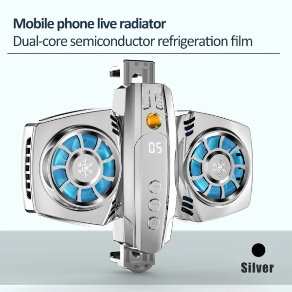 Semiconductor Mobile Phone Cooler with Multi-Adjustable Buckle Ice Cooling Chiller for Gaming Live Broadcast Temperature Control - Image 6