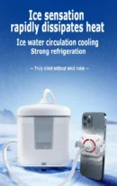 New Mobile Phone Water Cooling Radiator Water-Cooled Cooler Game Live Streaming Game Cooler Portable for Android Smartphone
