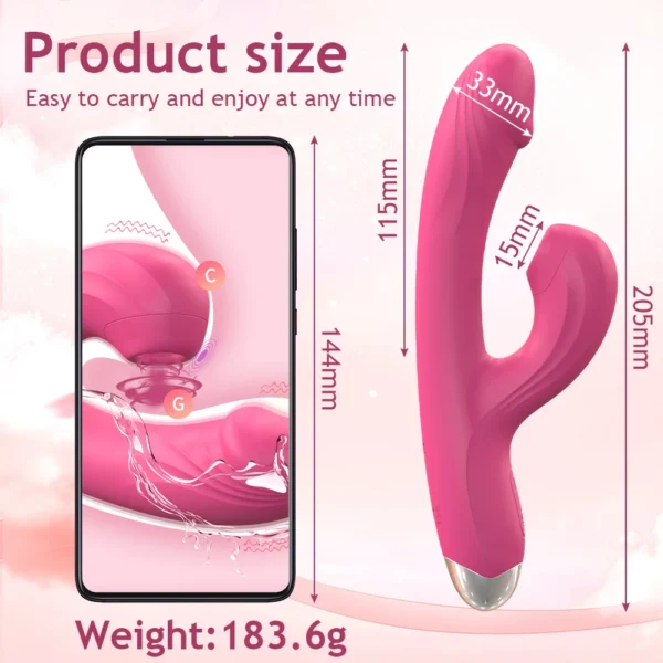 Rabbit Powerful Suction Cup G-Spot Vibrator Women's Clitoral Vaginal Stimulator Anal Plug Dildo Sex Toy Women's Adult Products - Image 6