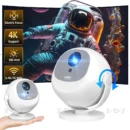 Smart Mini Projector Android 11 WiFi6 Support 4K 1080P BT5.0 Projector Home Cinema Portable Projector Keystone Correction