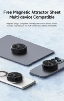 Hagibis Magnetic Cell Phone Cooler Universal Cooling Fan Mobile Phone Radiator for iPhone 15 Pro Black Shark Gaming Live Stream