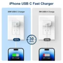 iPhone Fast Charger, 20W USB C Charger Block with USB C to Lightning Cable, Fast Compatible with iPhone14/13/12/11/XS/XR