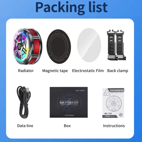 Magnetic Mobile Phone Cooler Strong Cooling Mobile Phone Radiator Universal Semiconductor Tablet Radiator Gaming Cooler for iPad - Image 12