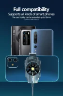 New Mini Cooling Fans For Mobile Phone Silent Cooler Cell Phone Gaming Radiator Game Cooler Portable Cooling Fan
