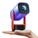 SkyEcho Mini Projector 1080P Home Theater 4K Video Projector 150in Projection Size 270° Rotation & Auto Keystone for Outdoor