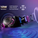SkyEcho Mini Projector 1080P Home Theater 4K Video Projector 150in Projection Size 270° Rotation & Auto Keystone for Outdoor