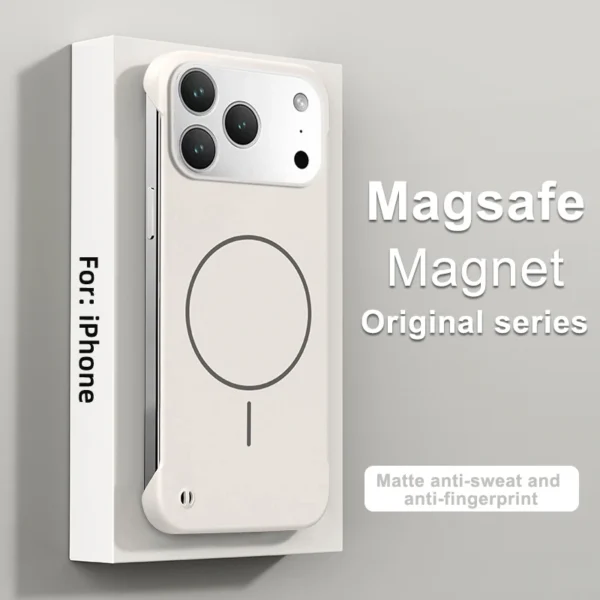 Frameless Solid Color Magnetic Case For iPhone 17 Air 16 15 14 13 12 11 Pro Max Plus 16E For Magsafe Hard PC Matte Back Cover - Image 11