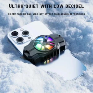 Phone Cooler for Gaming, Portable & Lightweight Mobile Phone Cooling Fan Compatible with iPhones/Android Phone Used for live