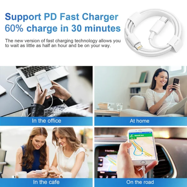 40W USB C Fast Charger For iPhone 14 13 12 11 Pro Max XS iPad USB Type C Fast Charging Data Cable Phone Accessories Charger Set - Image 13