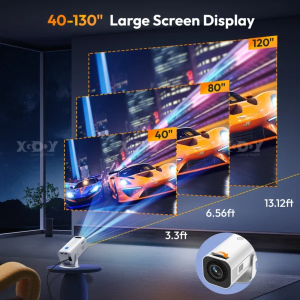 XGODY Smart Mini Projector Gimbal M1 Full HD Native 1080P 4K Portable Home Movie Projector Vertical Automatic Keystone Correctio - Image 10