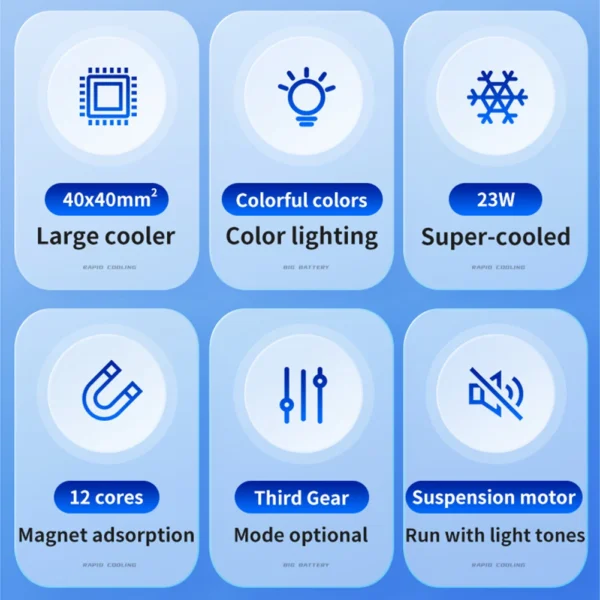 Magnetic Mobile Phone Cooler Strong Cooling Mobile Phone Radiator Universal Semiconductor Tablet Radiator Gaming Cooler for iPad - Image 4
