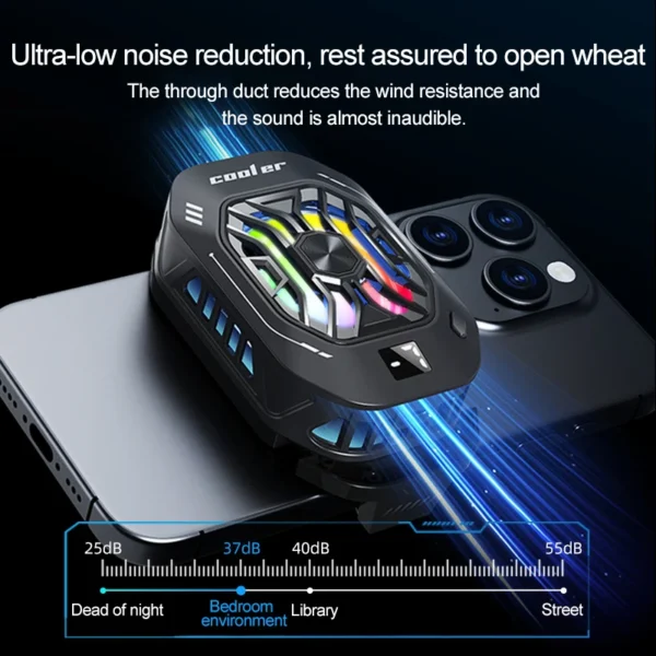 Smartphone cooler for phone cooling fan for mobile phone cooler phone gaming cell cooling plate phone cooler for games Portable - Image 2
