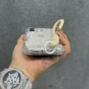 INS Glitter Clear Magnetic for Magsafe Case for IPhone 17 Air 16 15 14 Plus 13 12 Pro Max Wrist Strap Lanyard Shockproof Cover