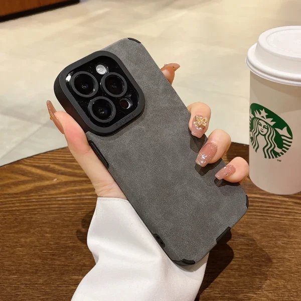 Fashion Phone Case For iPhone 16 15 14 13 12 11 Pro Max 16 Plus Fur Leather Full Lens Protection Cases Cover - Image 16