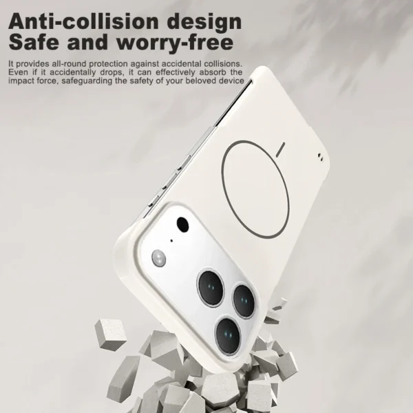 Frameless Solid Color Magnetic Case For iPhone 17 Air 16 15 14 13 12 11 Pro Max Plus 16E For Magsafe Hard PC Matte Back Cover - Image 5