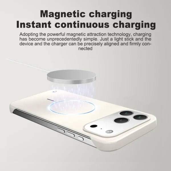 Frameless Solid Color Magnetic Case For iPhone 17 Air 16 15 14 13 12 11 Pro Max Plus 16E For Magsafe Hard PC Matte Back Cover - Image 4