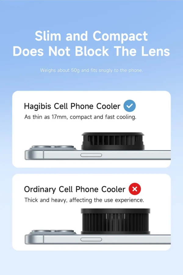 Hagibis Magnetic Cell Phone Cooler Universal Cooling Fan Mobile Phone Radiator for iPhone 15 Pro Black Shark Gaming Live Stream - Image 14
