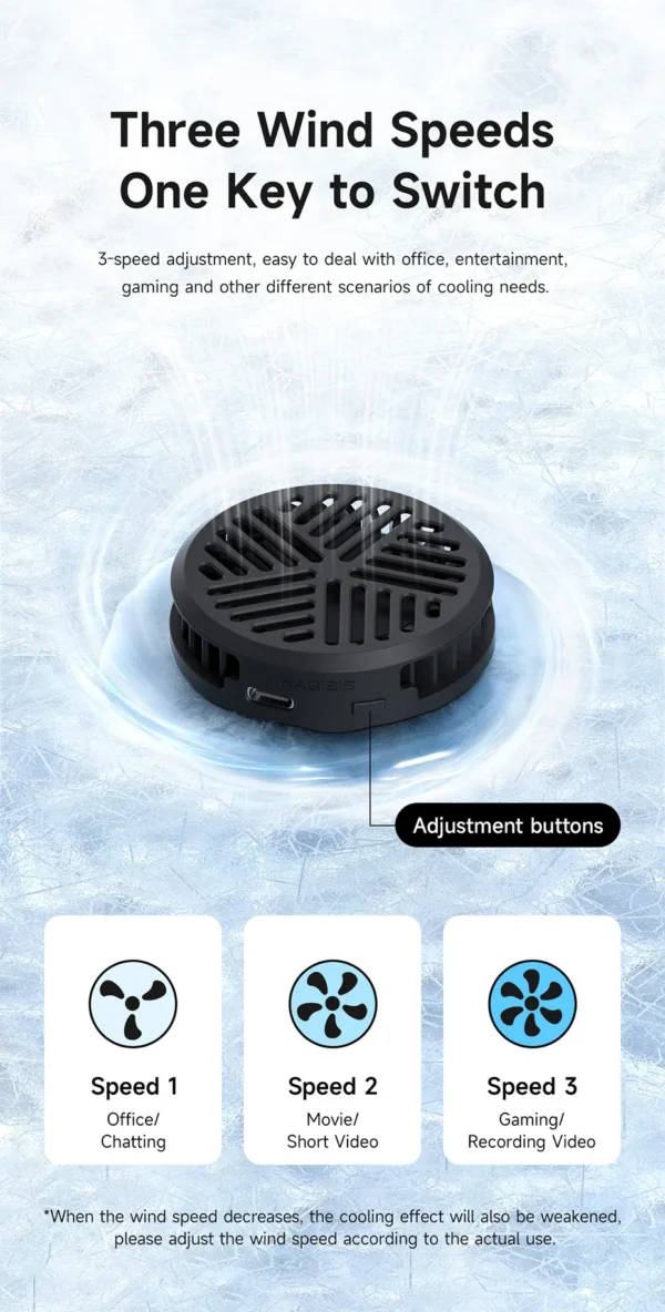 Hagibis Magnetic Cell Phone Cooler Universal Cooling Fan Mobile Phone Radiator for iPhone 15 Pro Black Shark Gaming Live Stream - Image 16