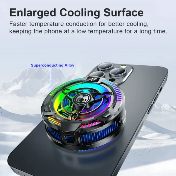 Portable Mobile Phone Cooler 3 Modes Cooling Fan Gaming Accessories For IPhone/Android/iPad Gaming Live Broadcast Permanent - Image 8