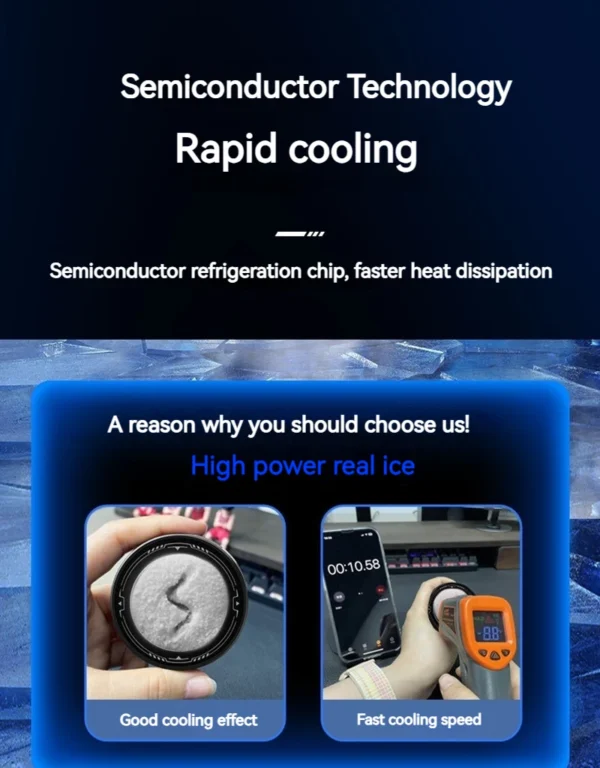 K20 Universal Portable Magnetic Semiconductor Phone Cooler with Digital Display RGB Lights Powerful Cooling Fan for Gaming - Image 17