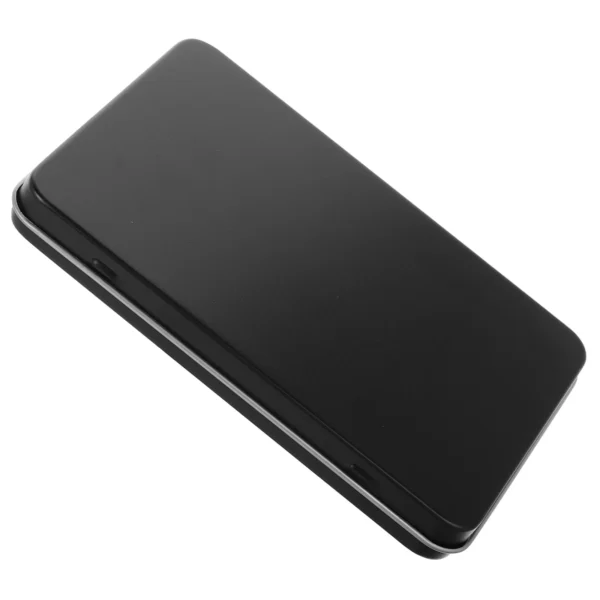 Mini Game Card Tin Box Black Rectangular Metal Storage Container For Sports Cards Jewelry Coins Travel Portable Small Tinplate - Image 4