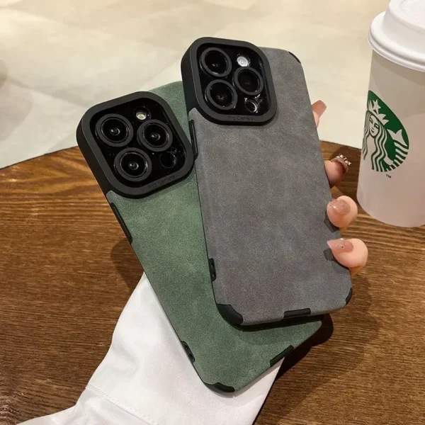 Fashion Phone Case For iPhone 16 15 14 13 12 11 Pro Max 16 Plus Fur Leather Full Lens Protection Cases Cover - Image 4