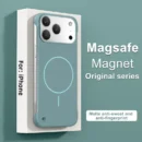 Frameless Solid Color Magnetic Case For iPhone 17 Air 16 15 14 13 12 11 Pro Max Plus 16E For Magsafe Hard PC Matte Back Cover