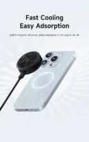 Hagibis Magnetic Cell Phone Cooler Universal Cooling Fan Mobile Phone Radiator for iPhone 15 Pro Black Shark Gaming Live Stream