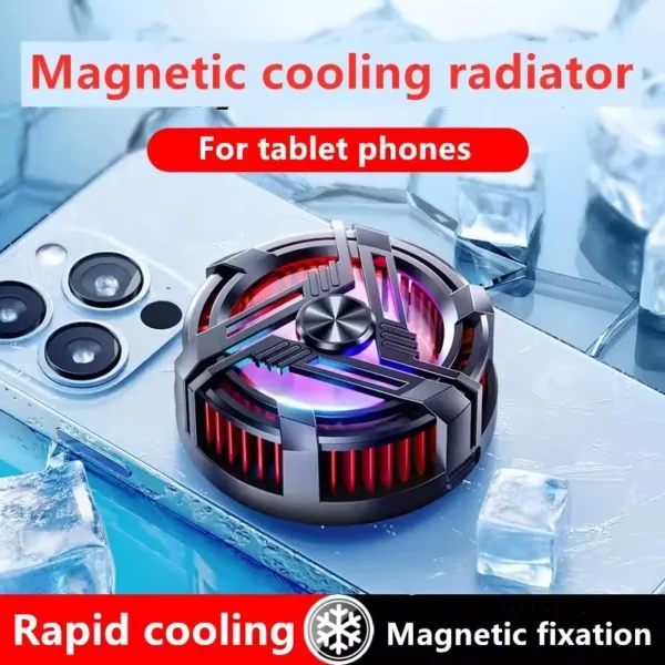AL02 Mobile Phone Semiconductor Magnetic Cooling Fan Radiator PUBG Game Cooler for IOS Android Gaming Accessories Cool Heat Sink - Image 2