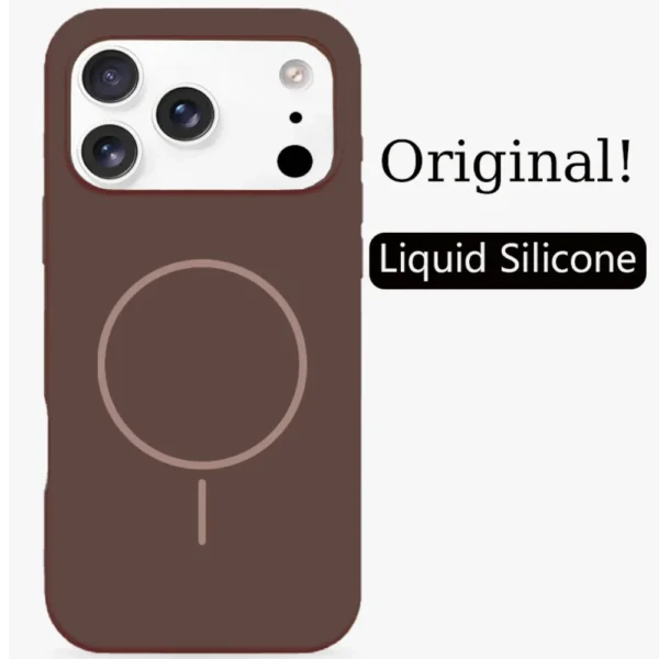 Original Liquid Silicone for Magsafe Case for iPhone 17 Air 16 15 14 13 12 Pro Max Plus 17Pro Magnetic Soft Bright Candy Cover - Image 10