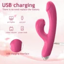 Rabbit Powerful Suction Cup G-Spot Vibrator Women's Clitoral Vaginal Stimulator Anal Plug Dildo Sex Toy Women's Adult Products