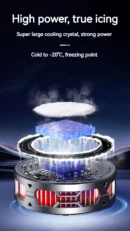 K20 Universal Portable Magnetic Semiconductor Phone Cooler with Digital Display RGB Lights Powerful Cooling Fan for Gaming