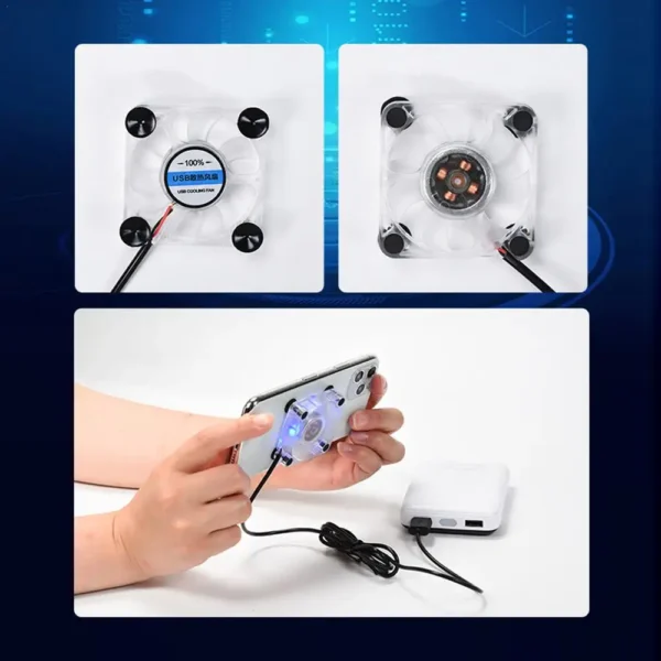 Portable Mobile Phone Cooler USB Cooling Pad Cooler Fan Gamepad Game Gaming Shooter Mute Radiator Controller Heat Sink - Image 11