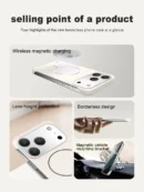 Frameless Solid Color Magnetic Case For iPhone 17 Air 16 15 14 13 12 11 Pro Max Plus 16E For Magsafe Hard PC Matte Back Cover